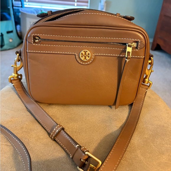 Tory Burch Brown Leather Crossbody Bag
